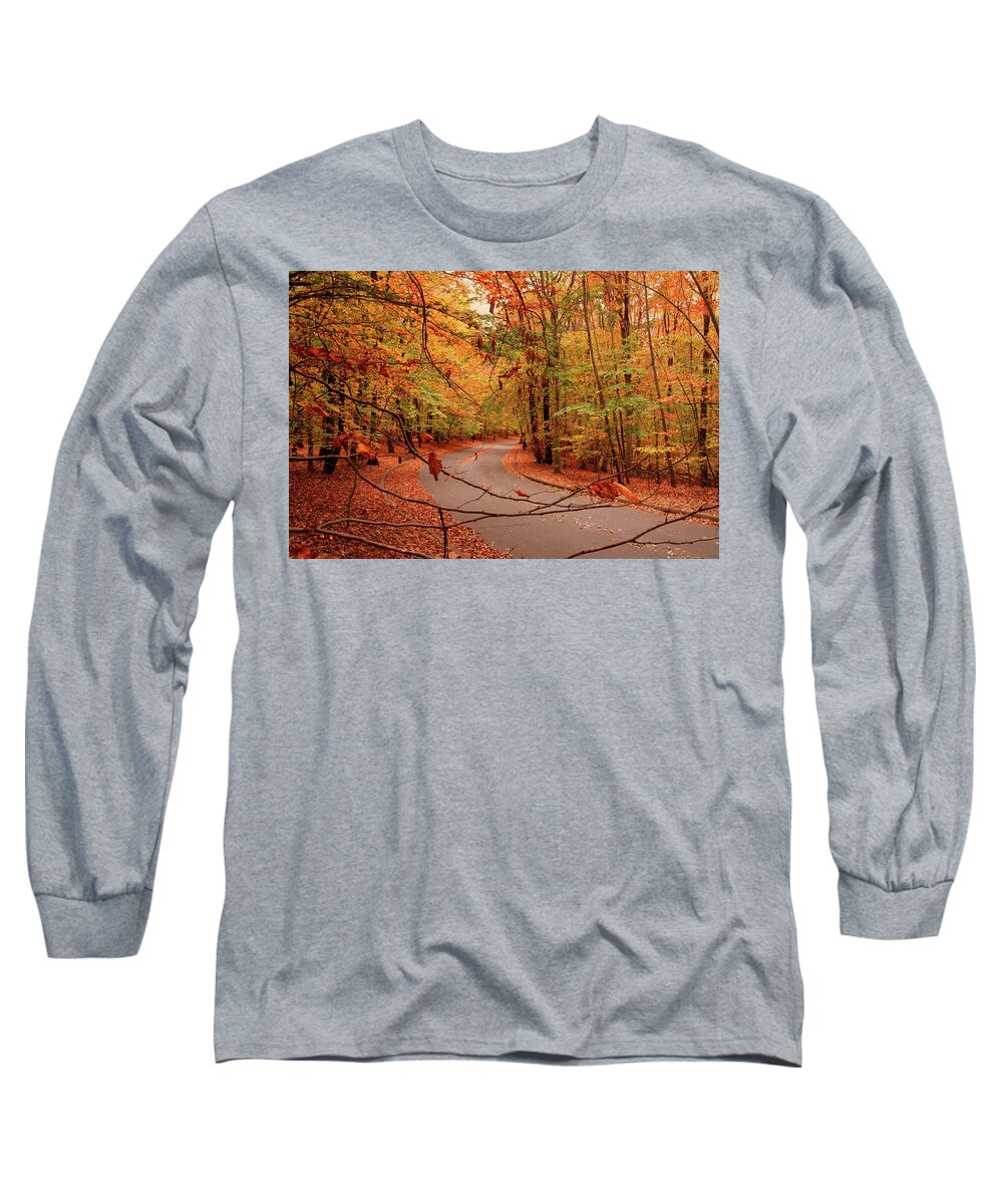 Autumn Long Sleeve T-Shirt featuring the photograph Autumn In Holmdel Park by Angie Tirado