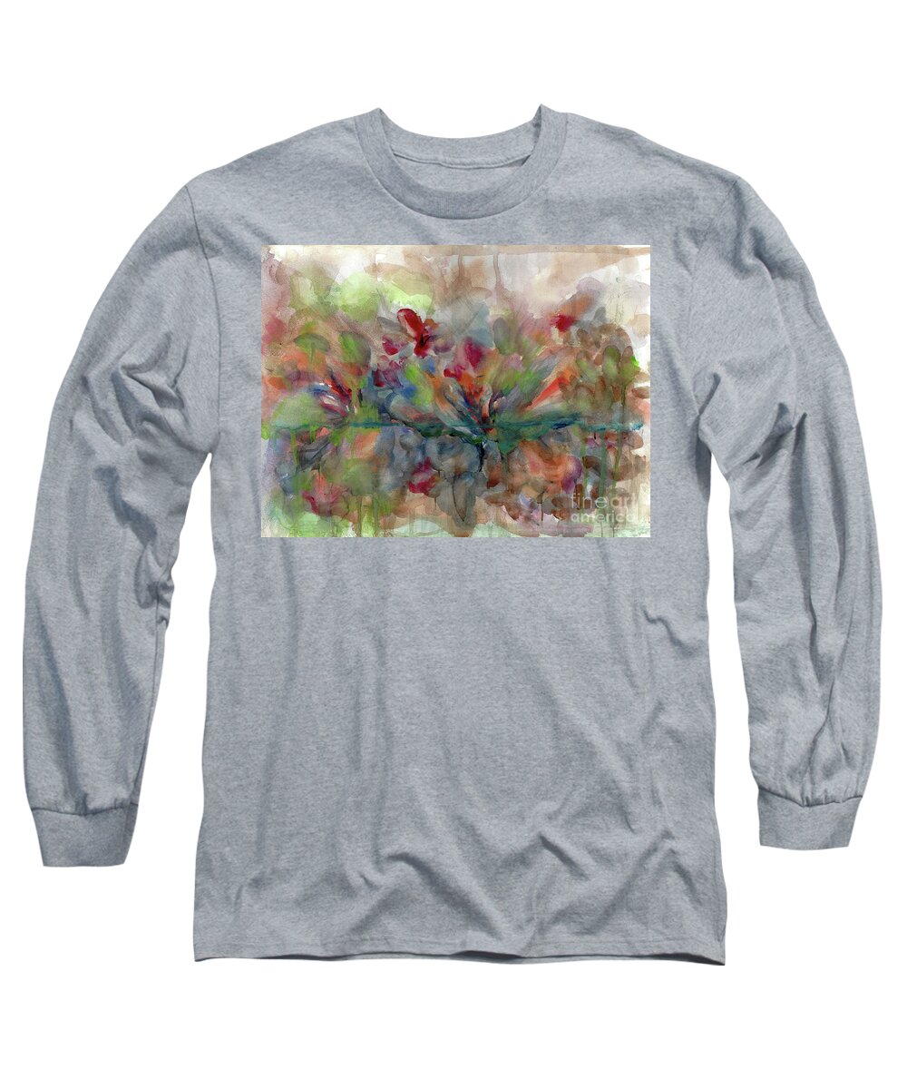 New Orleans Long Sleeve T-Shirt featuring the painting Bayou Flow by Francelle Theriot