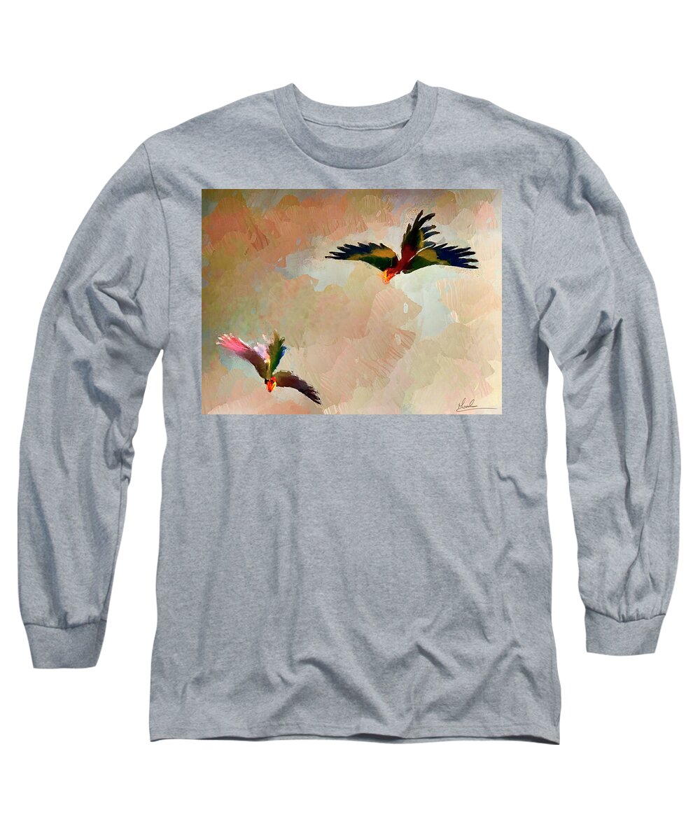 Birds Long Sleeve T-Shirt featuring the photograph Birds II by GW Mireles