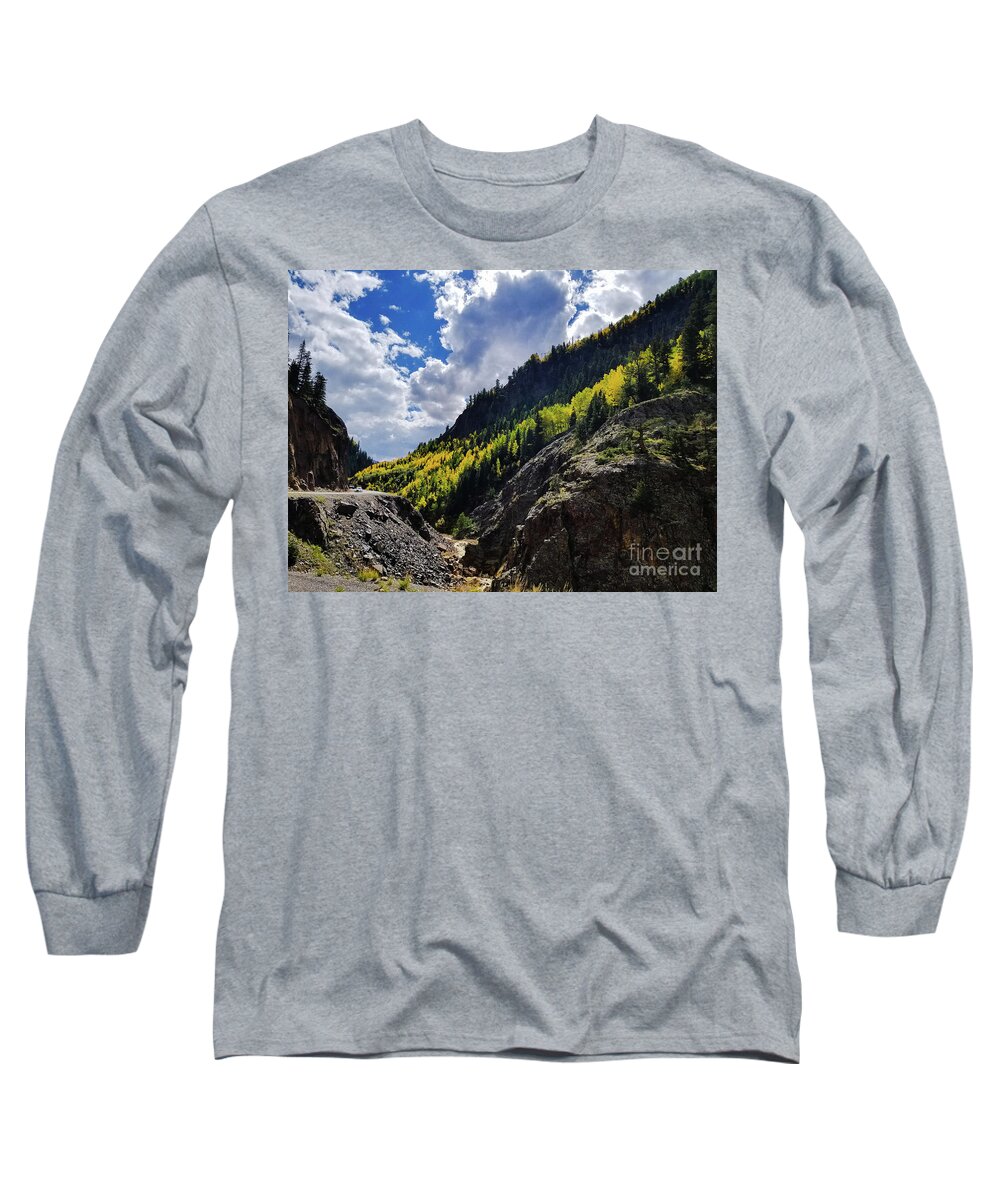 Colorado Long Sleeve T-Shirt featuring the photograph Blue Skies in Colorado by Elizabeth M