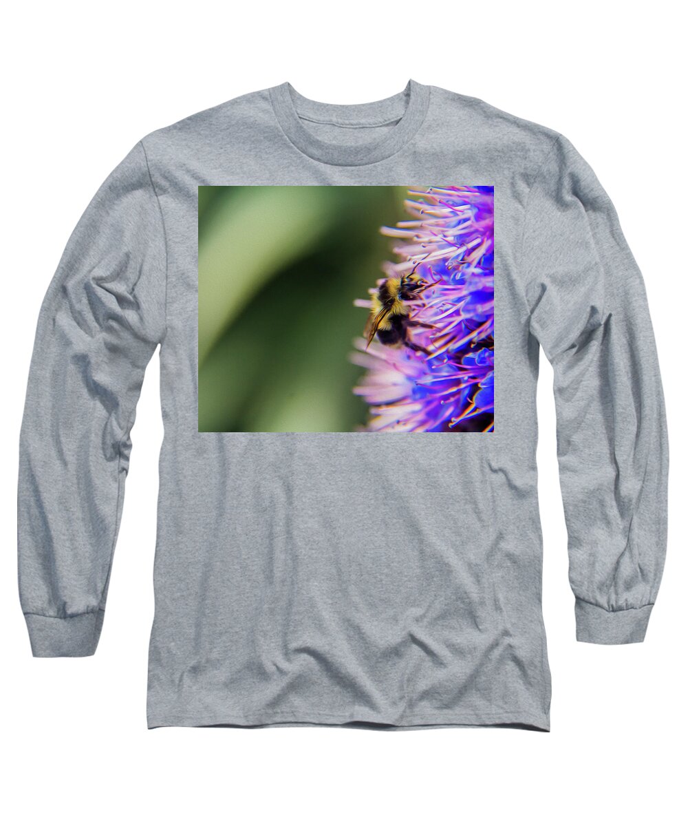 Bee Long Sleeve T-Shirt featuring the photograph Busy bee by Stuart Manning