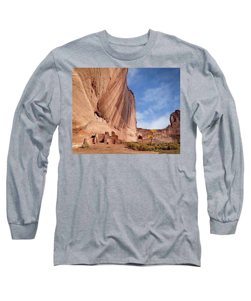 Az Long Sleeve T-Shirt featuring the photograph Canyon de Chelly White House Ruins 1807 by Kenneth Johnson
