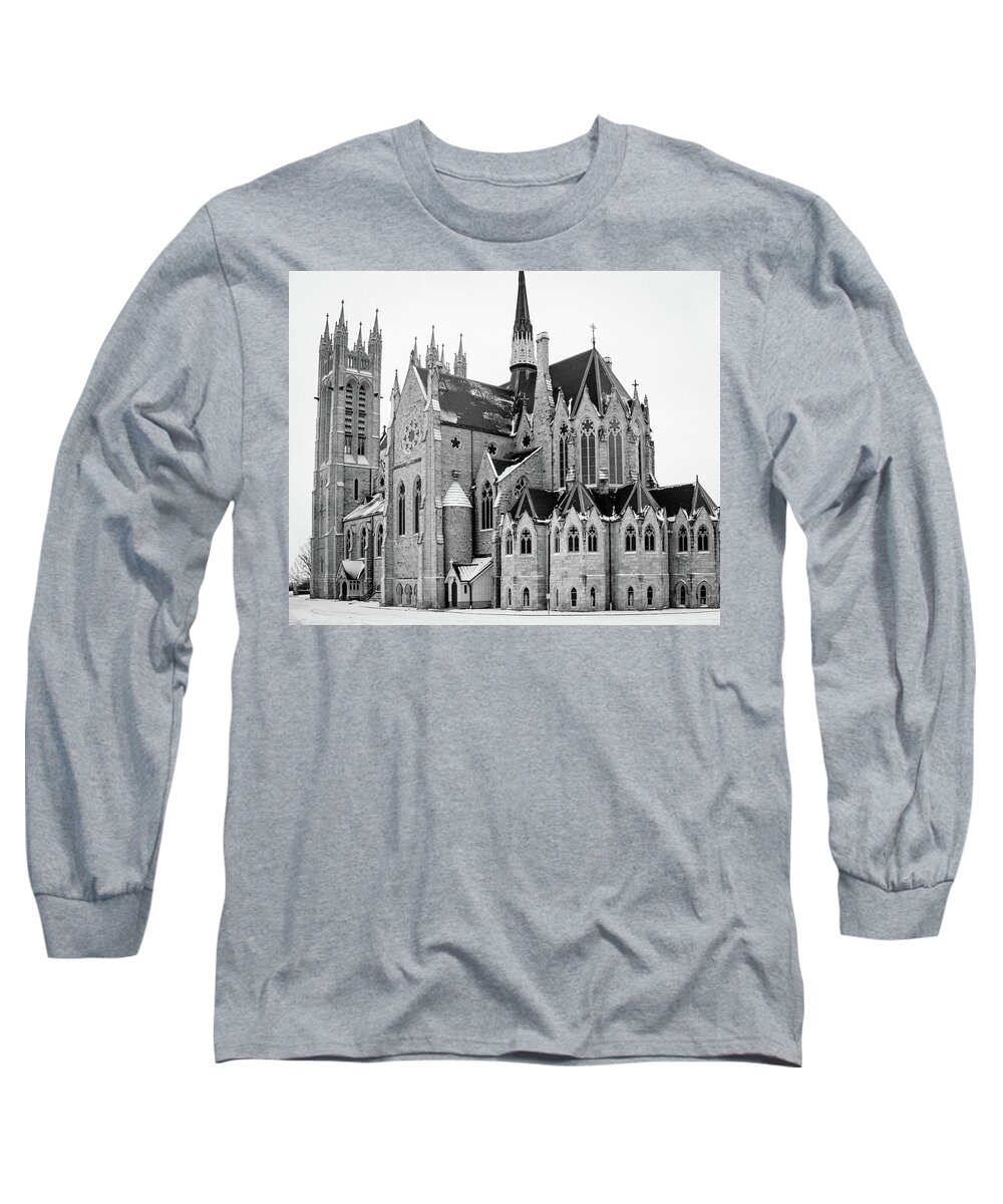 Basilica Of Our Lady Immaculate Long Sleeve T-Shirt featuring the photograph Church Of Our Lady Immaculate by Nick Mares