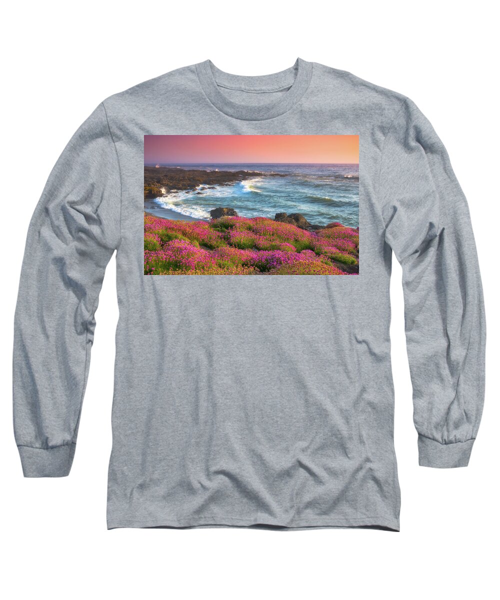Oregon Long Sleeve T-Shirt featuring the photograph Coastal Clover Sunset by Darren White