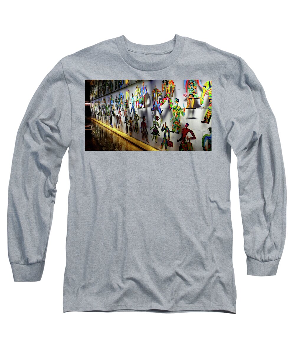 Mall Art Long Sleeve T-Shirt featuring the photograph Colorful people by Eric Hafner