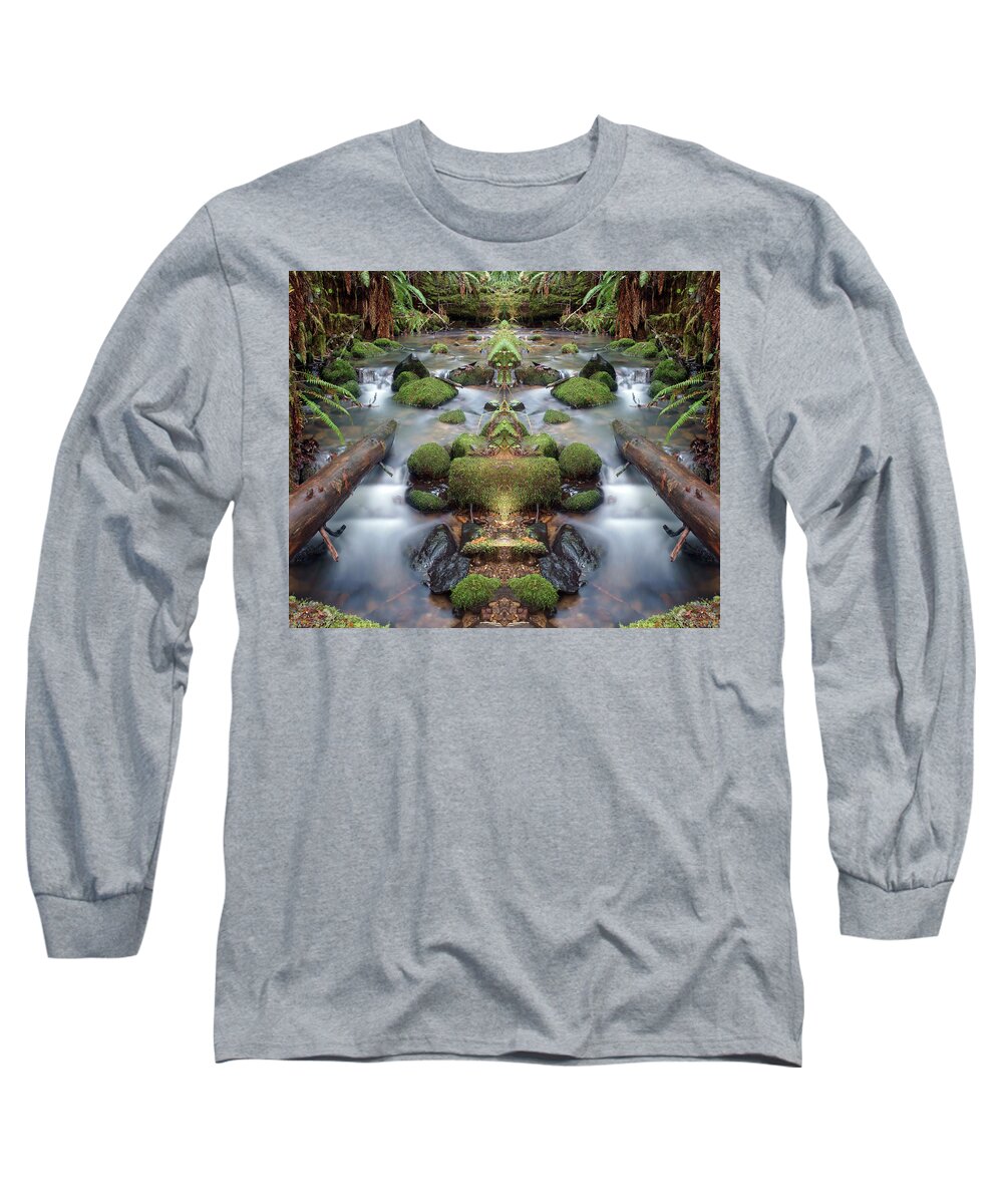 Nature Long Sleeve T-Shirt featuring the photograph Creek Diamonds #1N by Ben Upham III