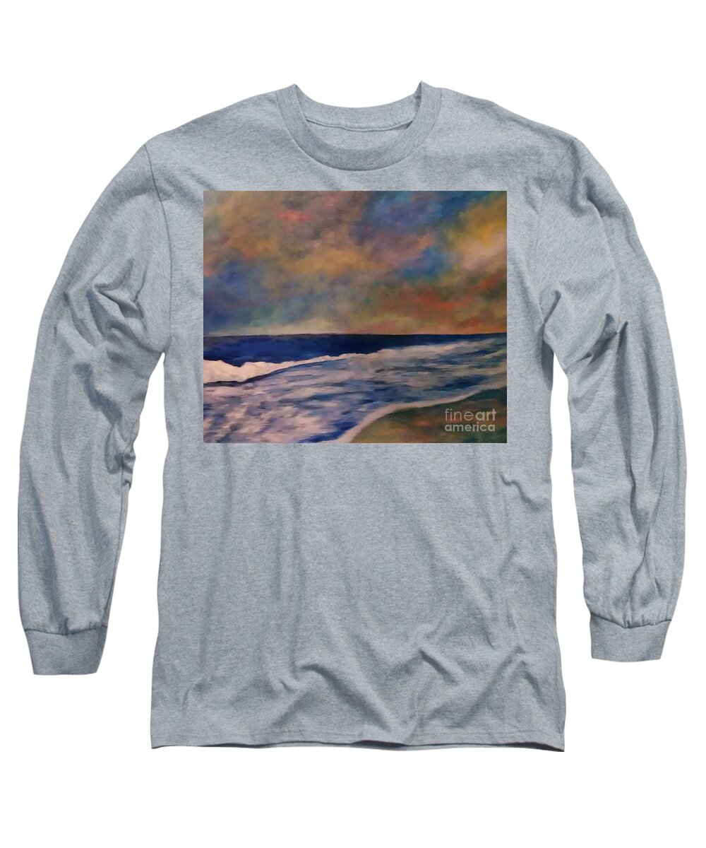 Beach Long Sleeve T-Shirt featuring the photograph Drops of the Ocean by Christy Saunders Church