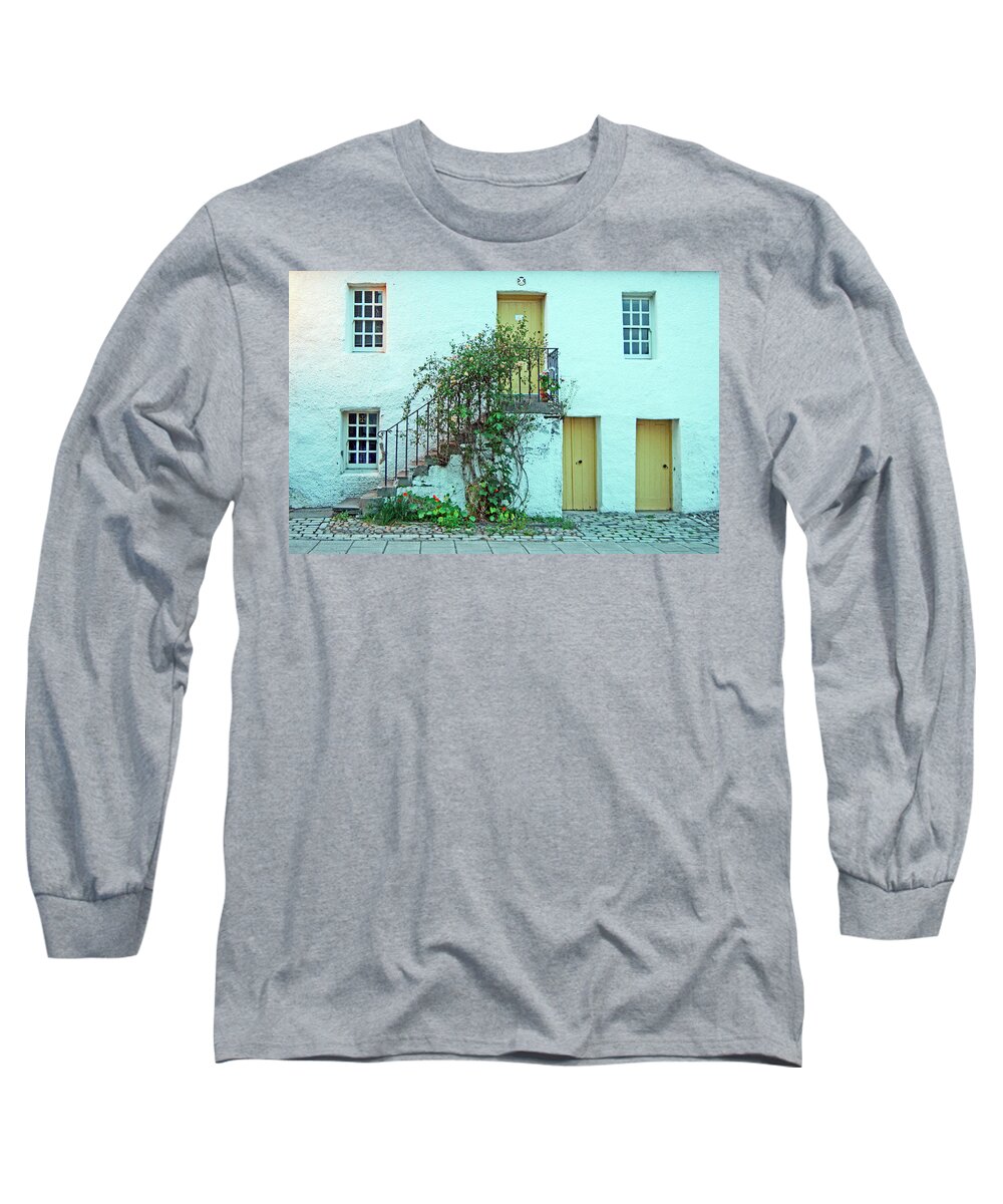Scotland Long Sleeve T-Shirt featuring the photograph DUNKELD. The Cathedral Square. by Lachlan Main
