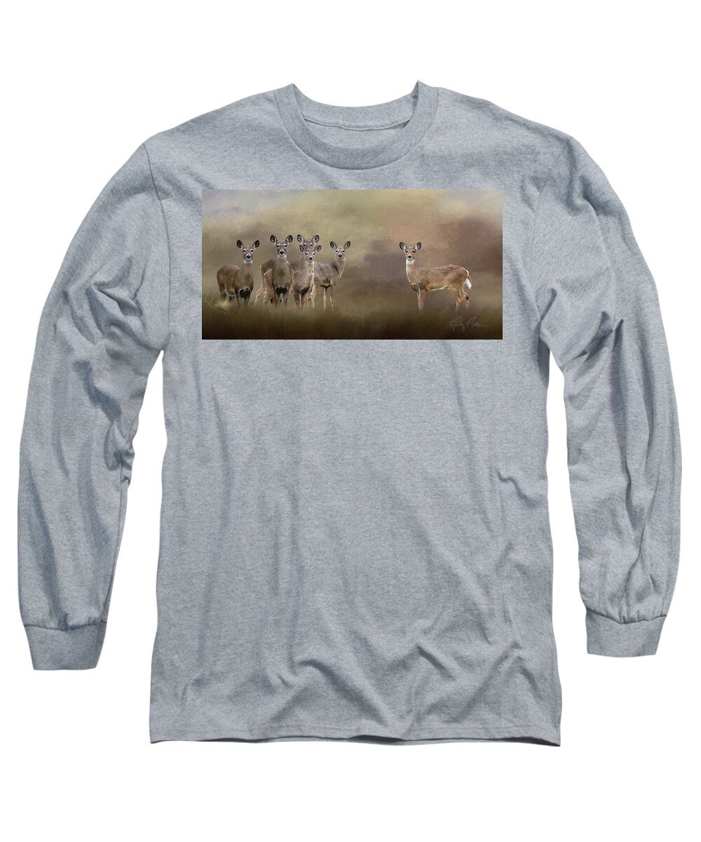 Deer Long Sleeve T-Shirt featuring the photograph Family Portrait by Randall Allen