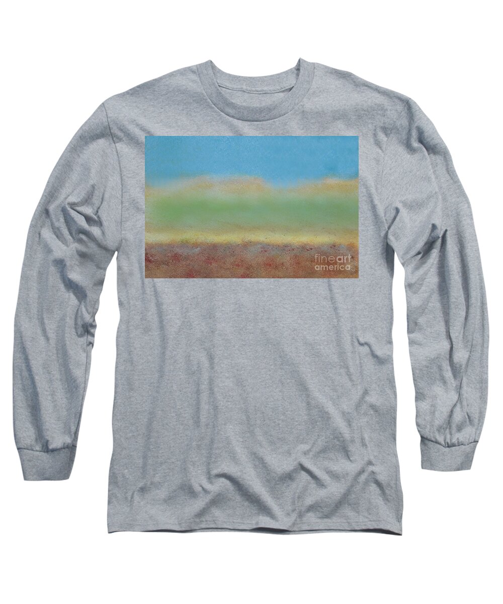 Abstract Long Sleeve T-Shirt featuring the painting Find my way home by Shelley Myers