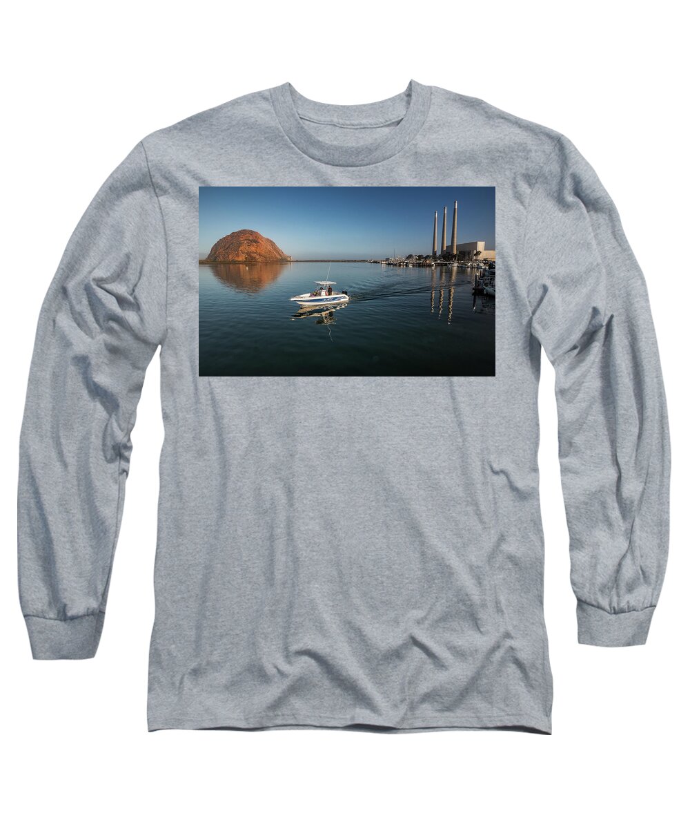 Morro Bay Long Sleeve T-Shirt featuring the photograph Heading Out Early by Mike Long