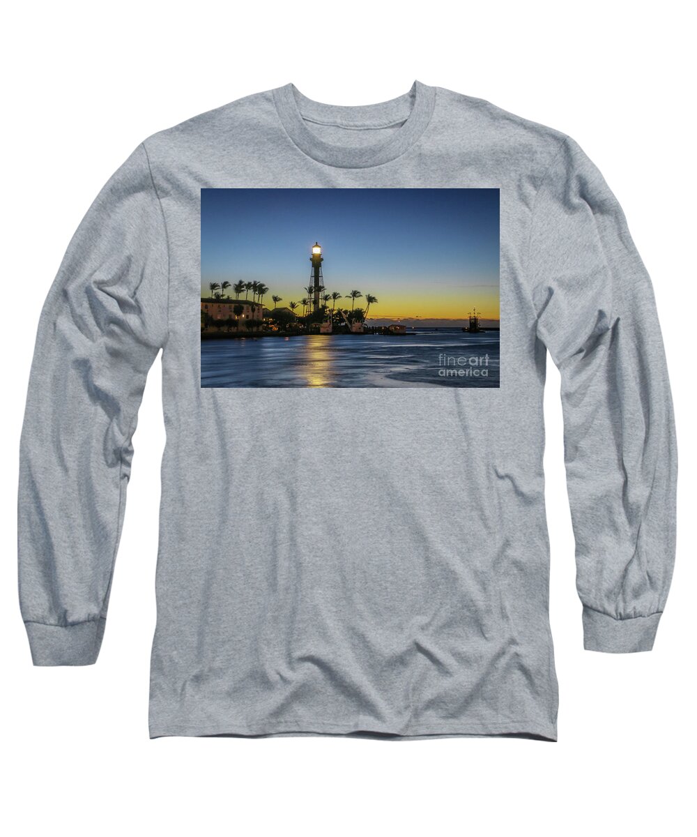 Light Long Sleeve T-Shirt featuring the photograph Hillsboro Light Reflection by Tom Claud
