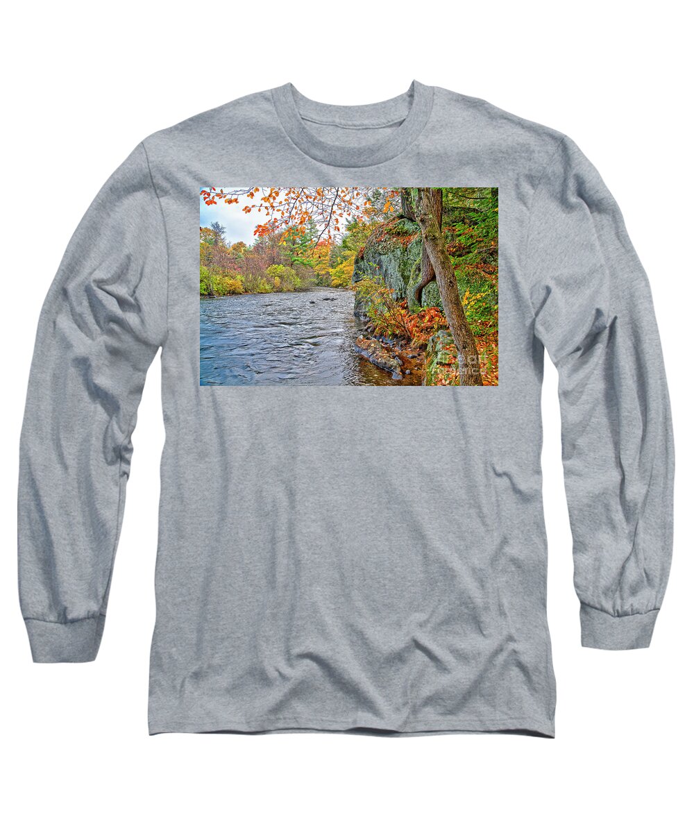 Farmington River Long Sleeve T-Shirt featuring the photograph Hogback Dam Pool by Tom Cameron