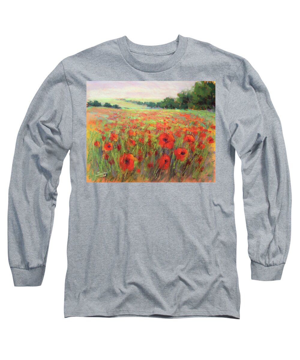 Poppies Long Sleeve T-Shirt featuring the painting I Dream of Poppies by Susan Jenkins
