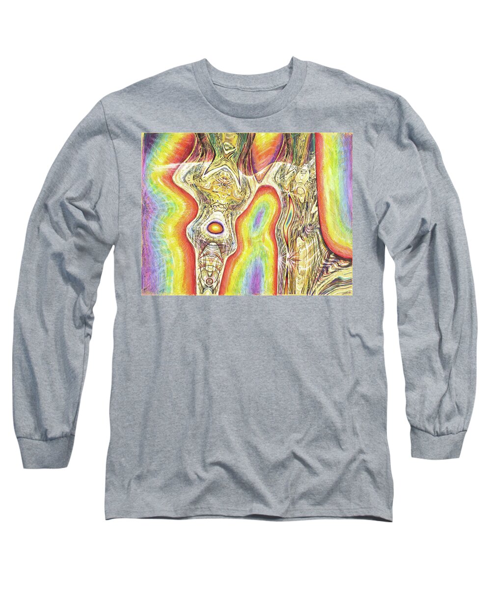 Collage Long Sleeve T-Shirt featuring the painting Juice by Jeremy Robinson