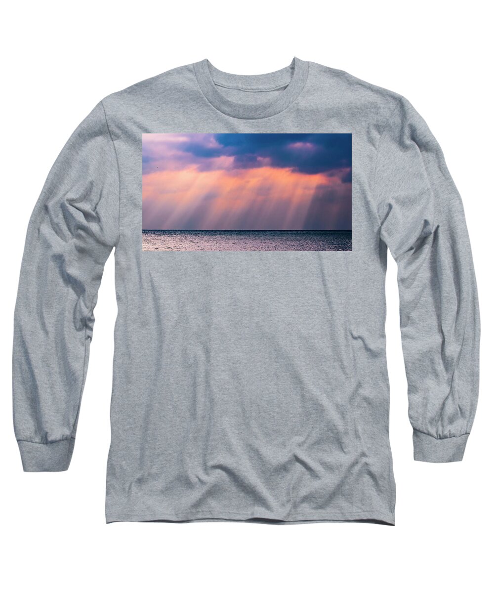 Lake Long Sleeve T-Shirt featuring the photograph Light Event by Terri Hart-Ellis