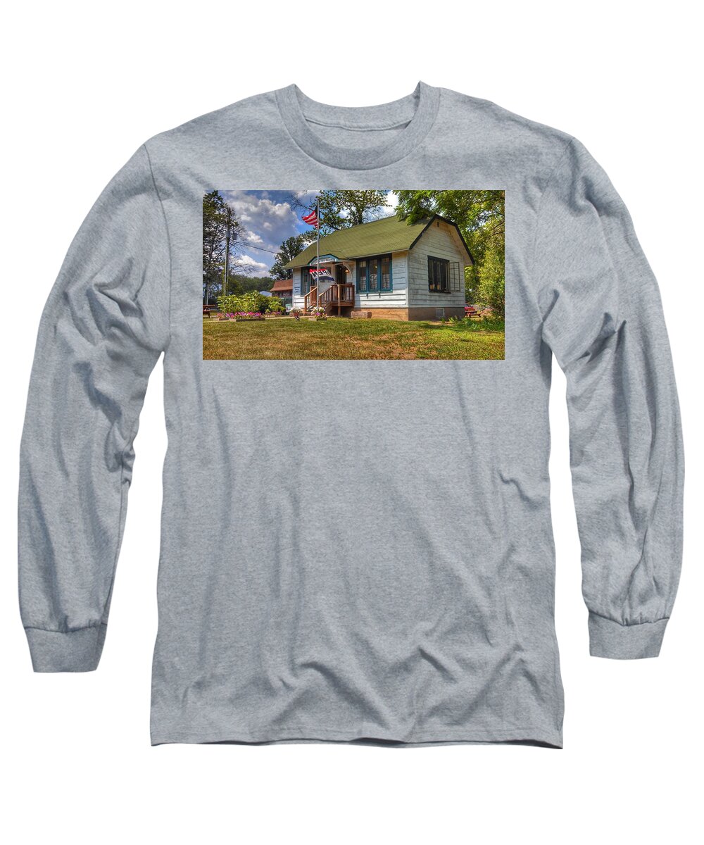 Lincoln Park Long Sleeve T-Shirt featuring the photograph Lincoln Park History Museum - Vintage by Christopher Lotito