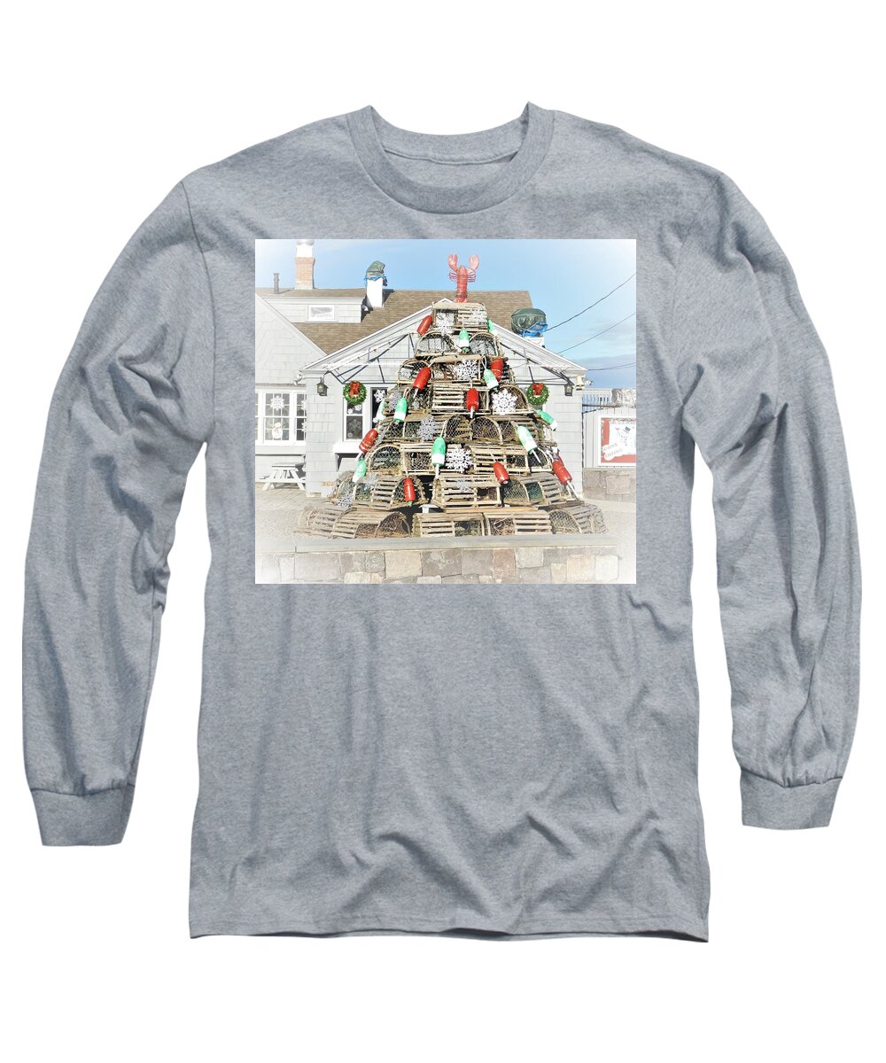 Maine Christmas Tree Long Sleeve T-Shirt featuring the photograph - Maine Christmas Tree, York ME by THERESA Nye