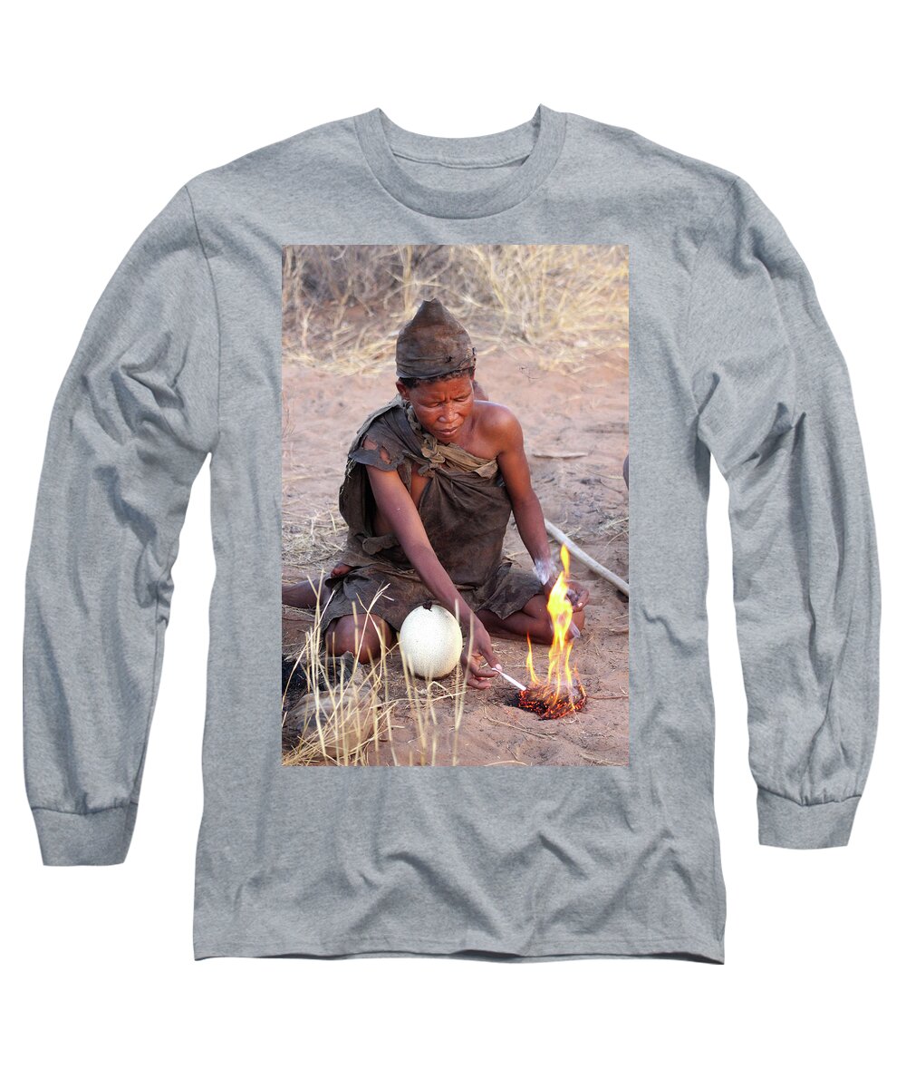  Long Sleeve T-Shirt featuring the photograph Making Fire by Eric Pengelly