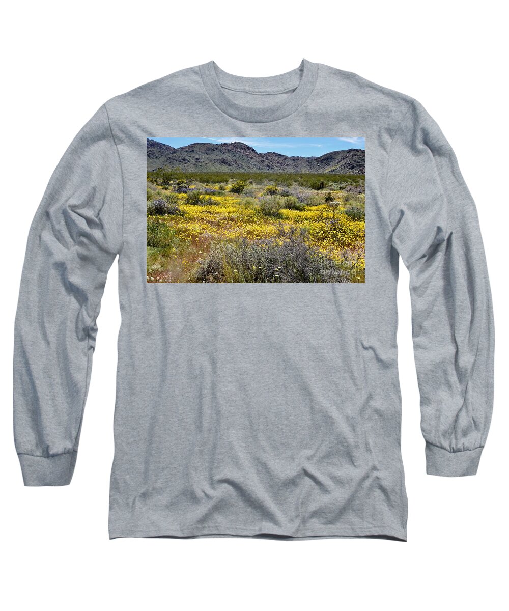 Super Bloom Long Sleeve T-Shirt featuring the photograph Meadow of the Sun by Johanne Peale