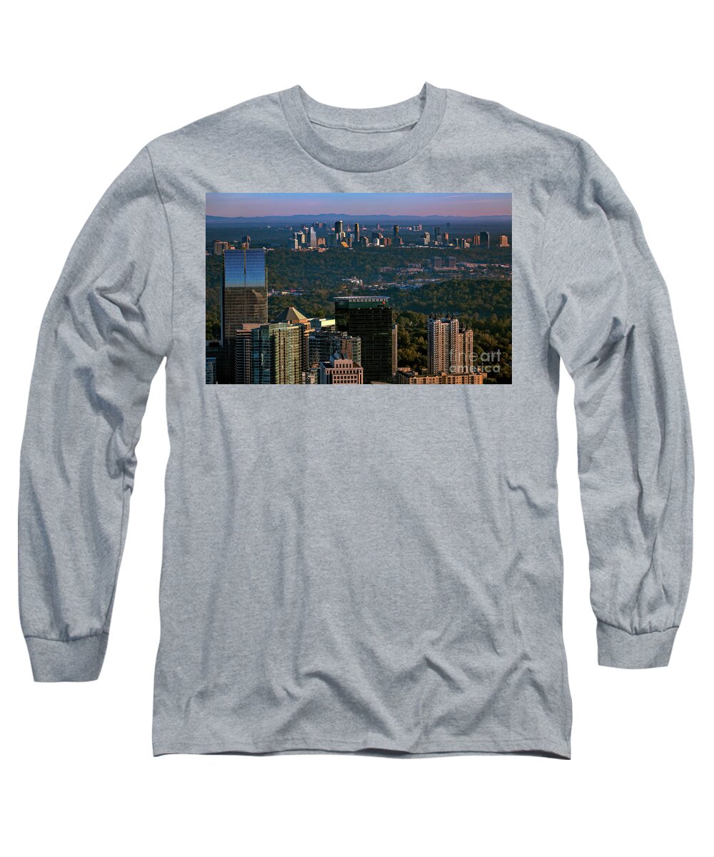 Metro Atlanta Long Sleeve T-Shirt featuring the photograph Metro Atlanta Skyline by Doug Sturgess
