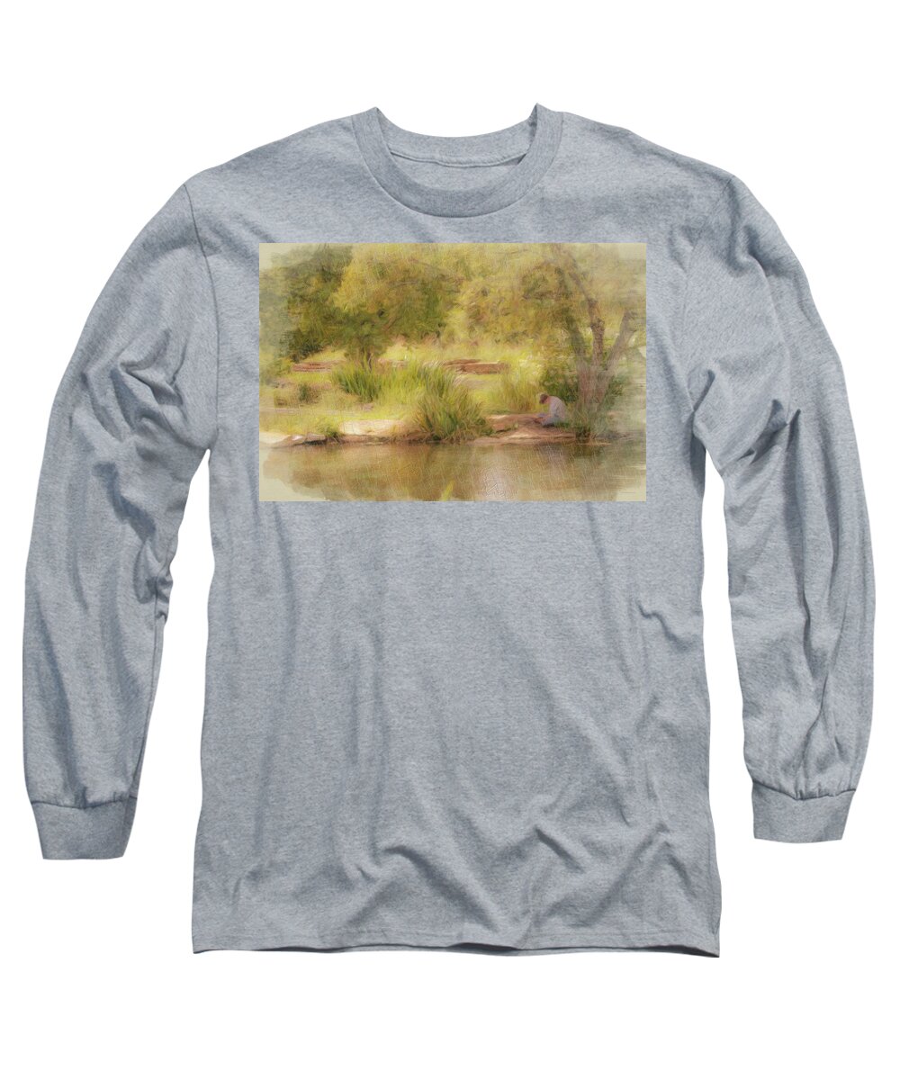 Quiet Long Sleeve T-Shirt featuring the photograph My Quiet Place by Diane Lindon Coy