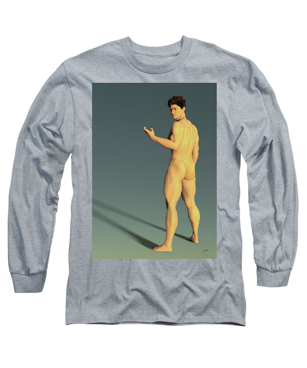 Naked man Long Sleeve T-Shirt by Joaquin Abella - Fine Art America