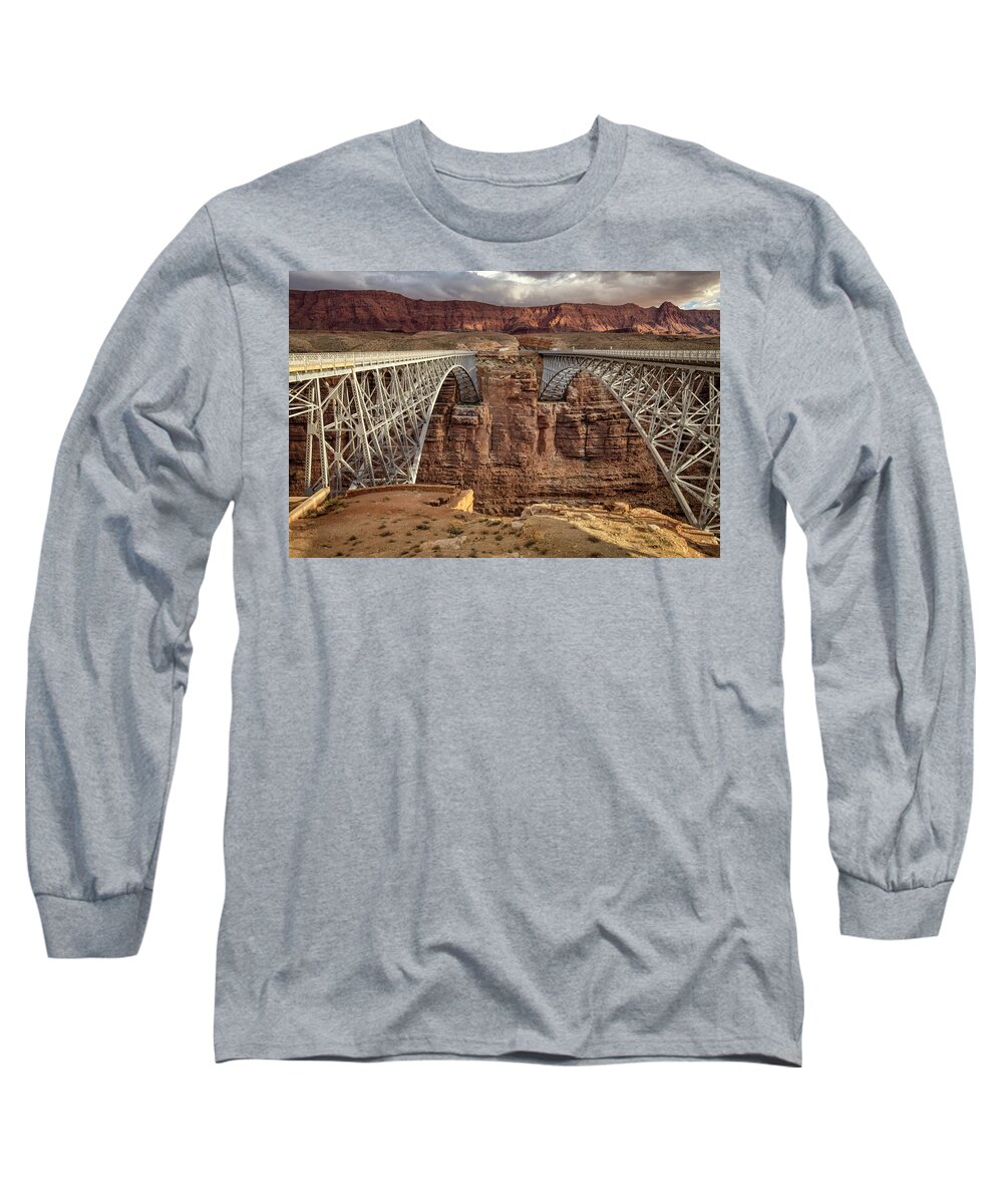 Navajo Bridge Long Sleeve T-Shirt featuring the photograph Navajo Bridge by Constance Puttkemery
