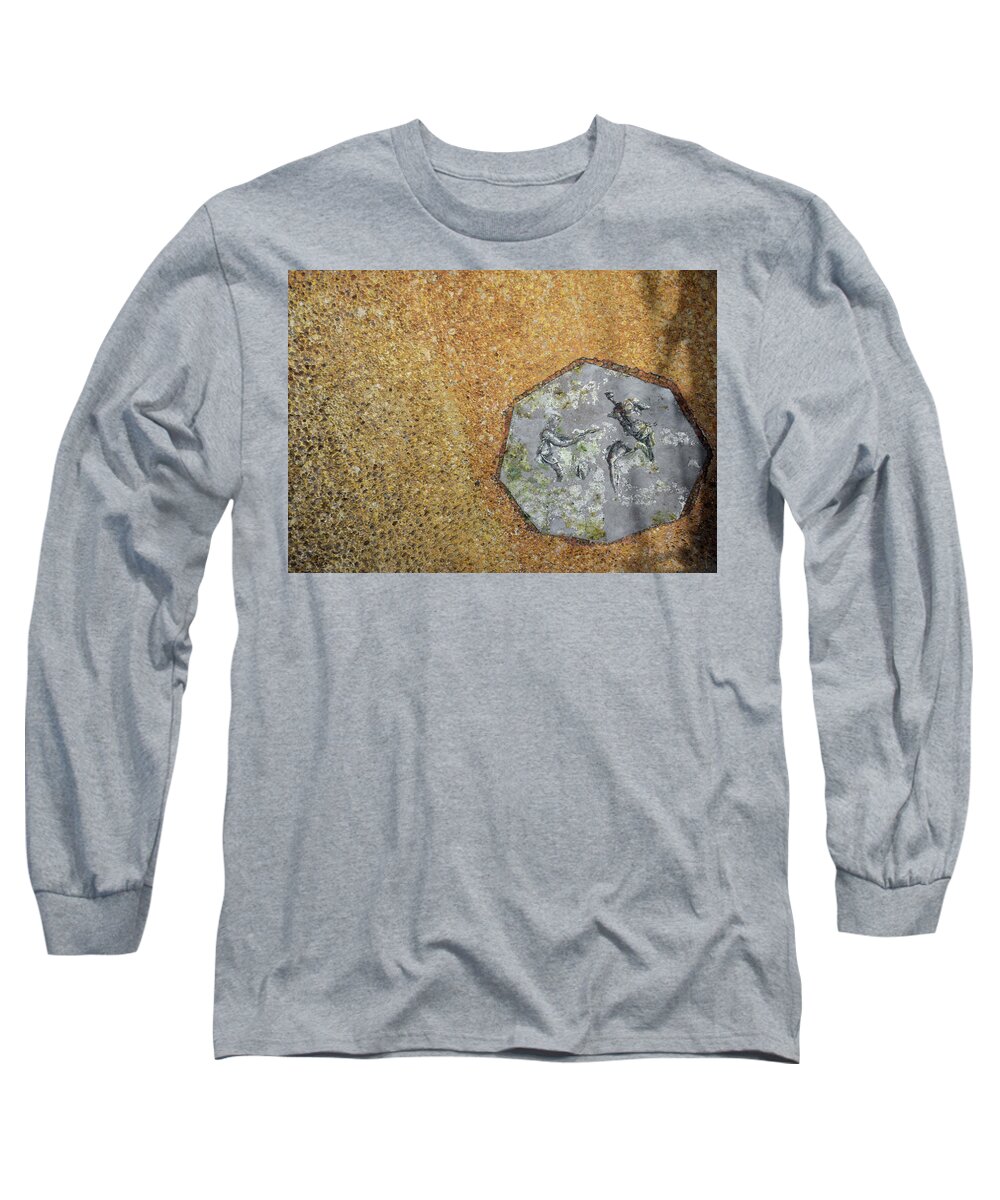 Travelpixpro Long Sleeve T-Shirt featuring the photograph Nero's Domus Aurea Ancient Ceiling Tile Mosaic Rome Italy by Shawn O'Brien