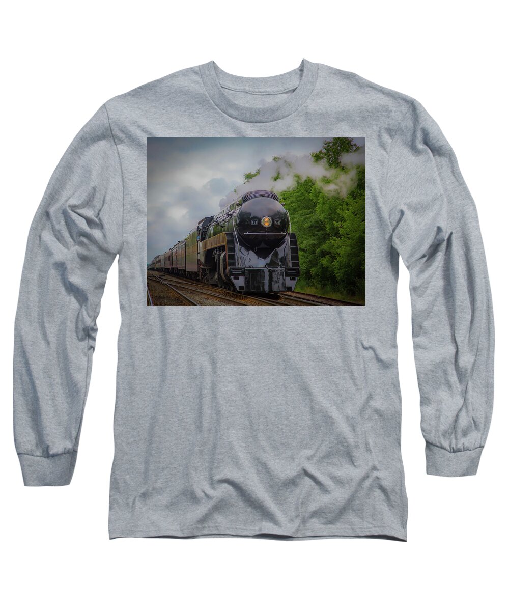 611j Long Sleeve T-Shirt featuring the photograph Norfolk and Western 611 by Lora J Wilson