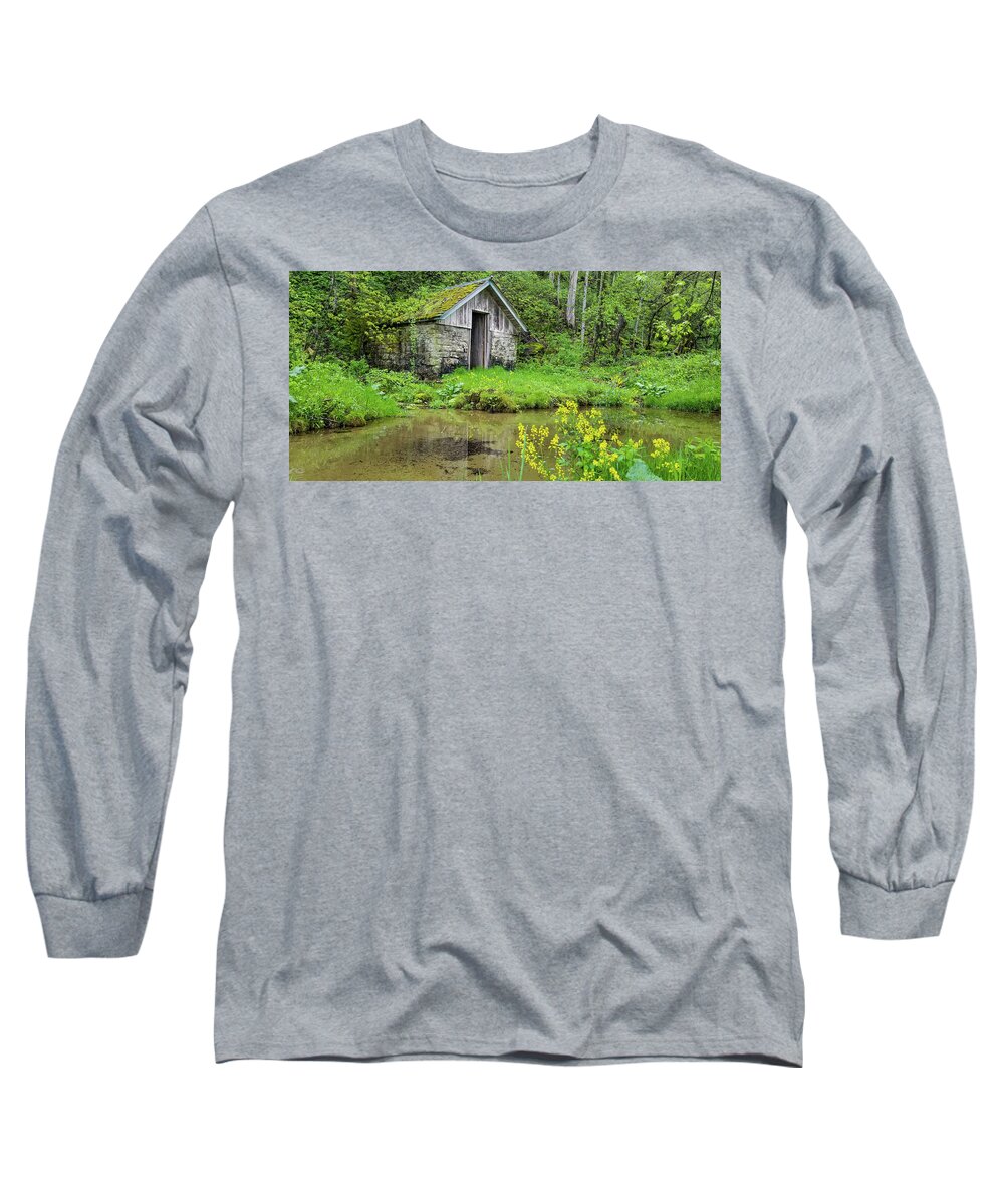 Spring Long Sleeve T-Shirt featuring the photograph Old Spring House by Brook Burling