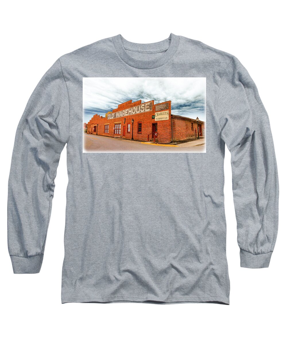 Old Warehouse Long Sleeve T-Shirt featuring the photograph Old Warehouse In Farmville Virginia by Ola Allen
