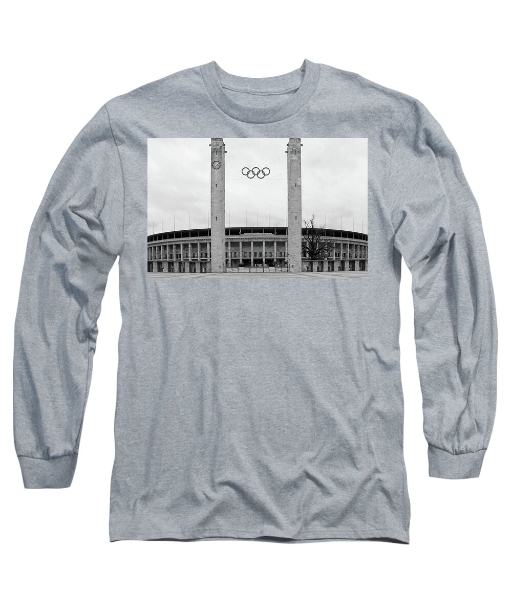 Stadium Long Sleeve T-Shirt featuring the photograph Olympia Stadion by Jonathan Thompson