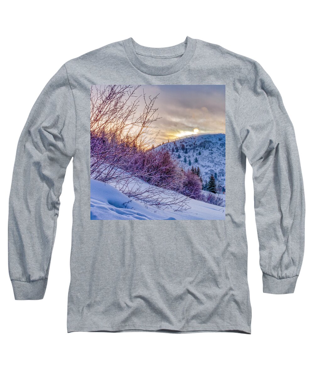 Park City Long Sleeve T-Shirt featuring the photograph Park City Sunrise by Donna Twiford