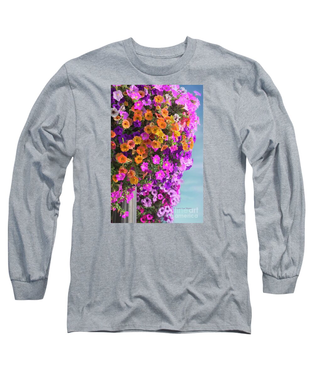 Grandiflora Petunias Long Sleeve T-Shirt featuring the photograph Petunia Paradise by Nancy Lee Moran