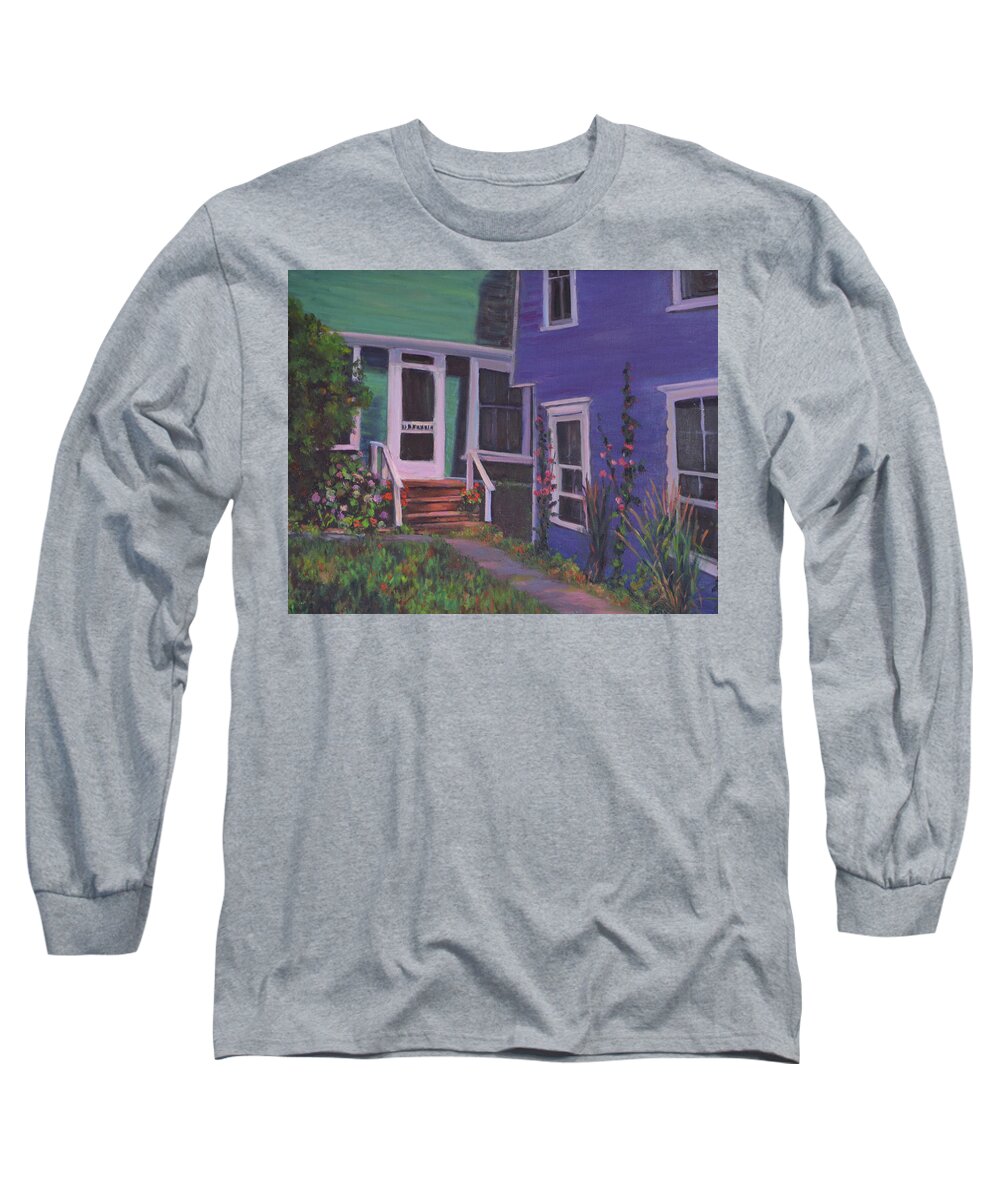 Provincetown Long Sleeve T-Shirt featuring the painting Provincetown Alley by Beth Riso