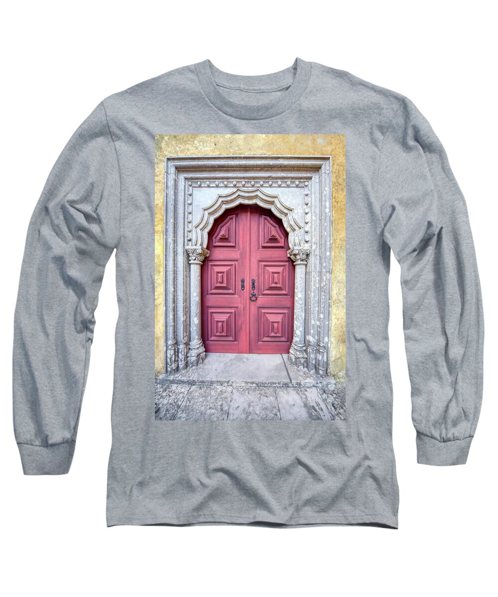Door Long Sleeve T-Shirt featuring the photograph Red Medieval Door by David Letts