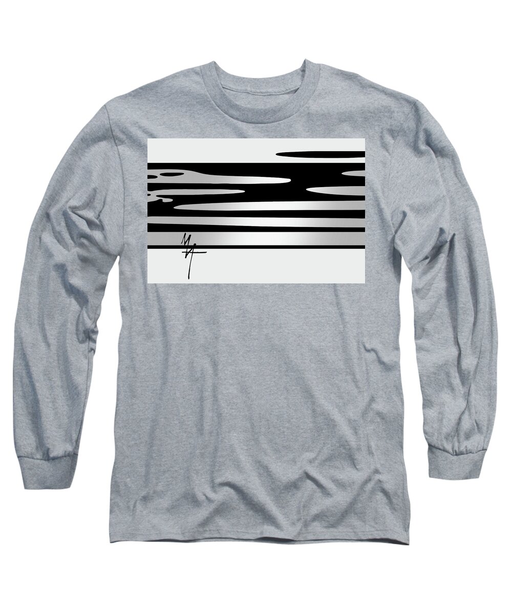 Ripple Long Sleeve T-Shirt featuring the digital art Ripple by Attila Meszlenyi