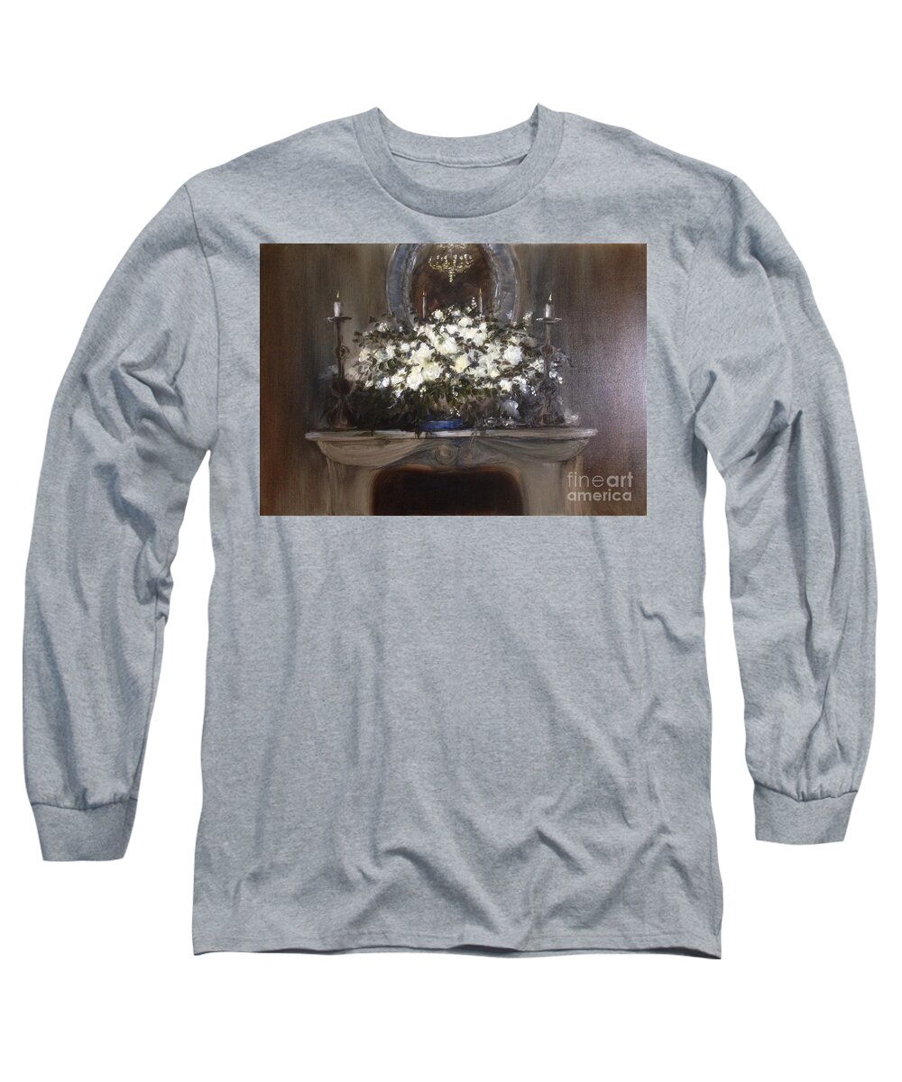 Romantic Long Sleeve T-Shirt featuring the painting Romantic Mantlepeace by Lizzy Forrester