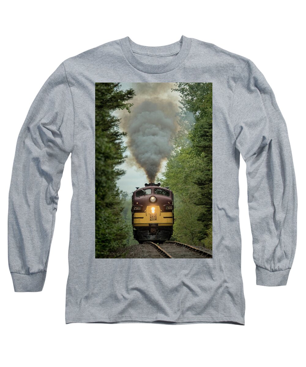 Railroad Long Sleeve T-Shirt featuring the photograph Soo Line-Wisconsin Central FP7 Number 2500-A by Jim Pearson