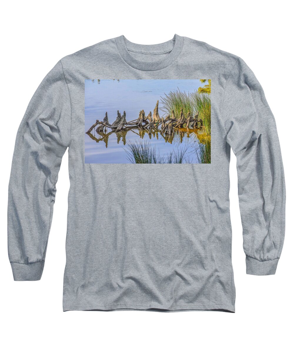 Outer Banks Long Sleeve T-Shirt featuring the photograph Sound Sculpture by Jeremy Guerin