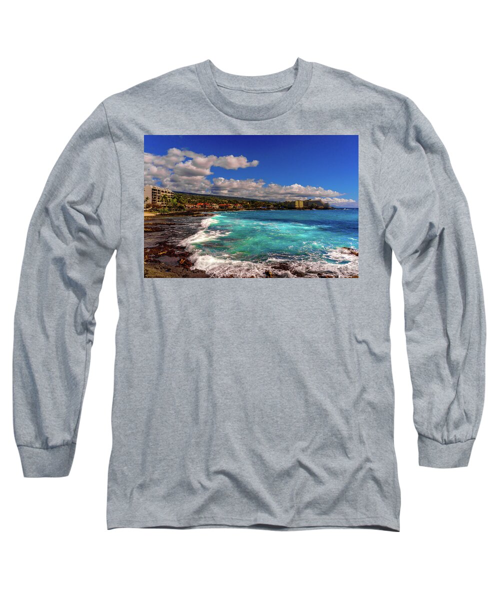 Hawaii Long Sleeve T-Shirt featuring the photograph Southern View of the Shore by John Bauer