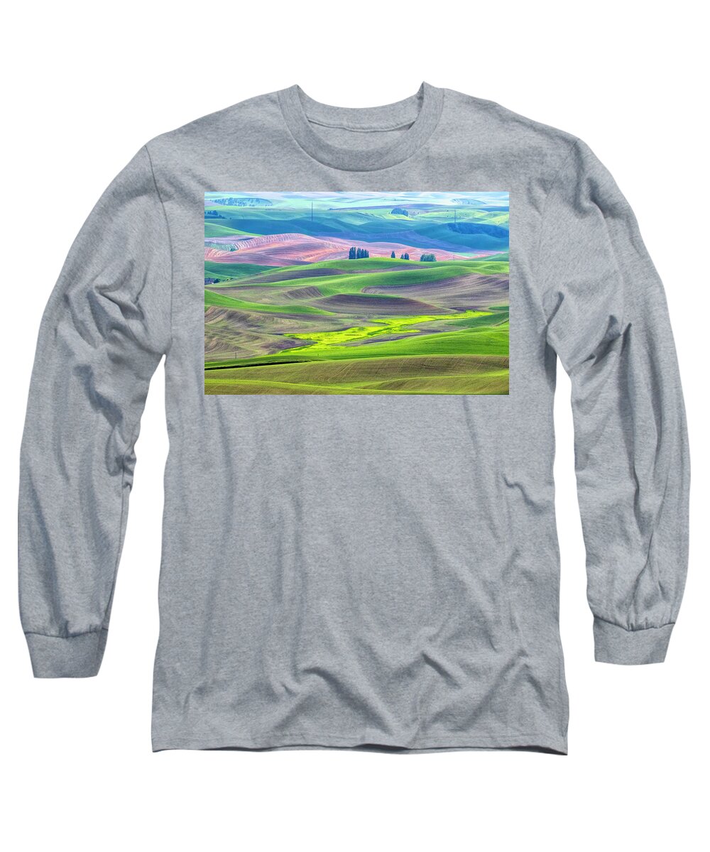 Washington Long Sleeve T-Shirt featuring the photograph The Color Palette of the Palouse by Cheryl Strahl