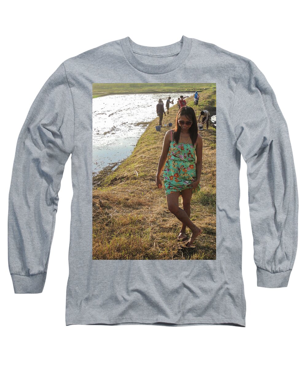 Girl Long Sleeve T-Shirt featuring the photograph The dancing girl by Jeremy Holton