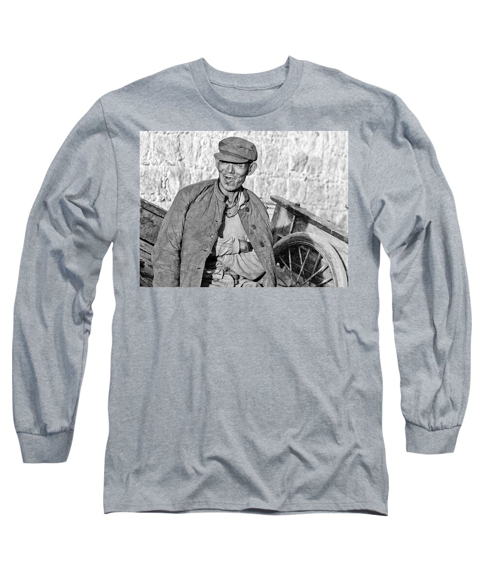 Tibet Peasant Long Sleeve T-Shirt featuring the photograph Tibetan peasant by Neil Pankler