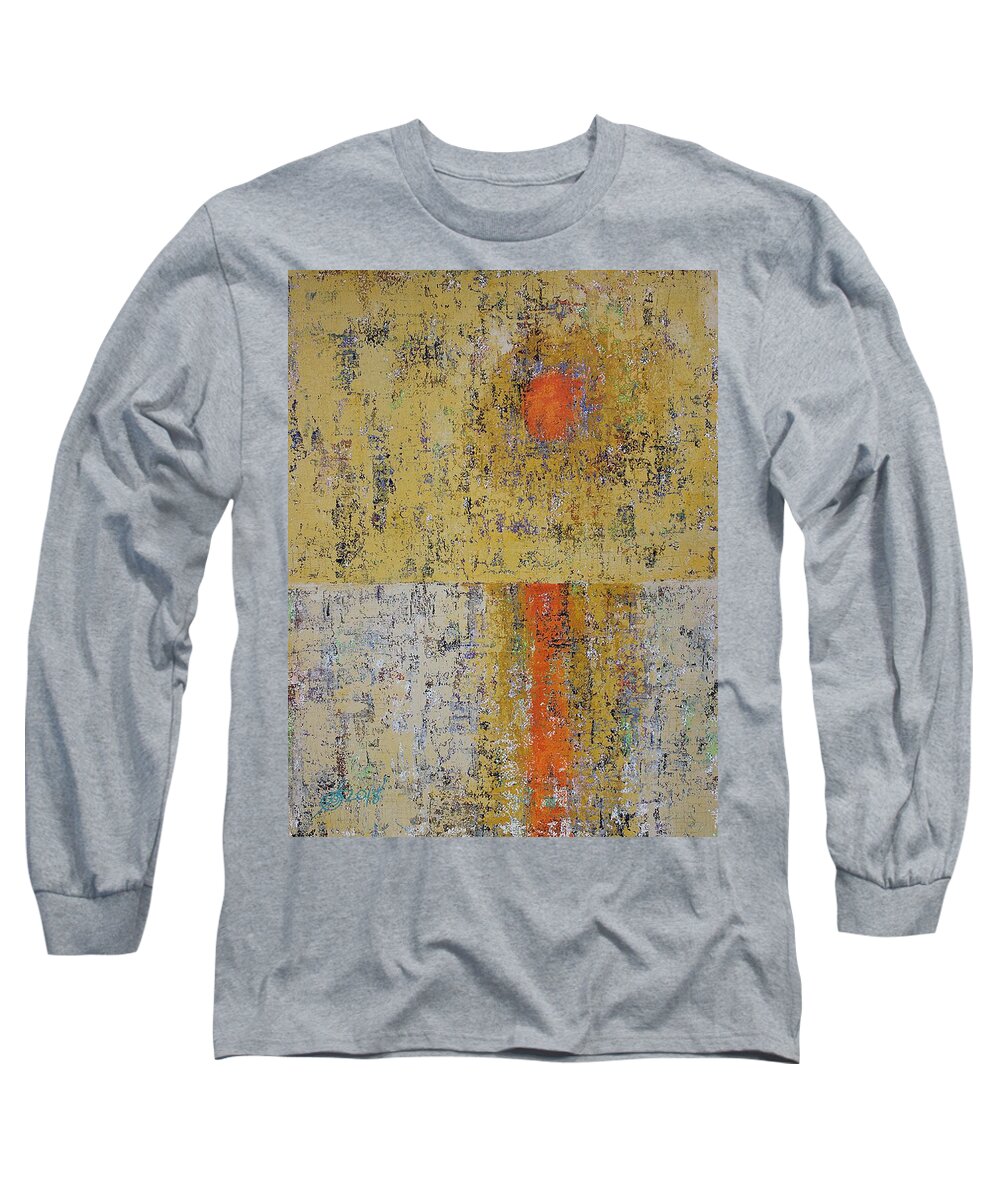 Tidepool Long Sleeve T-Shirt featuring the painting Tidepool Reflection original painting SOLD by Sol Luckman