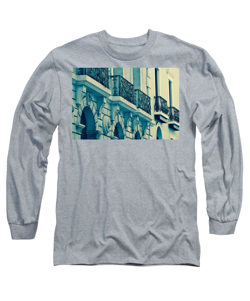 Tint Long Sleeve T-Shirt featuring the photograph Tinted Buildings by Debra Grace Addison