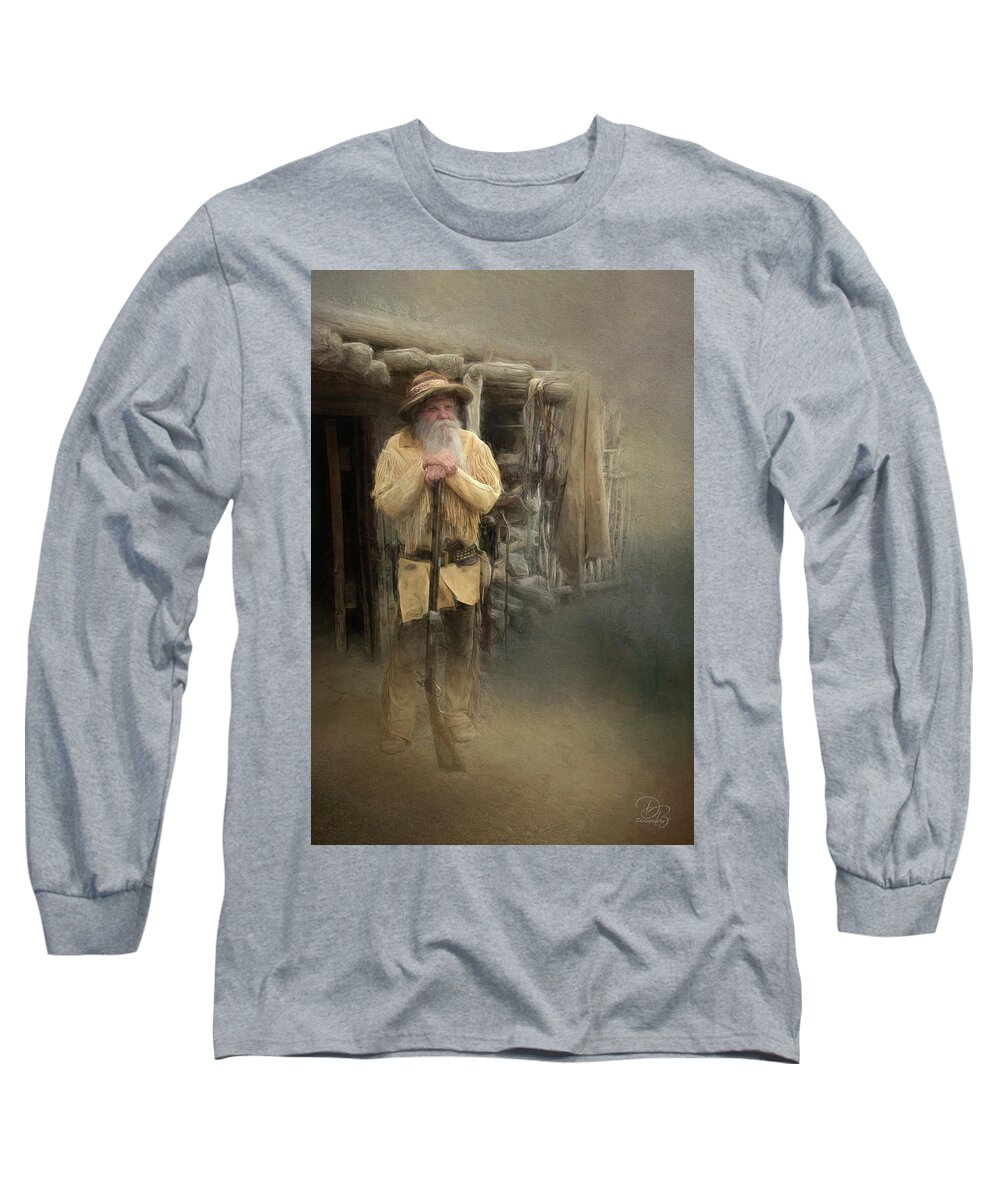 American Mountain Men Long Sleeve T-Shirt featuring the photograph Tracker V by Debra Boucher