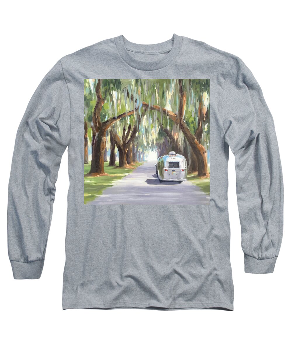 #faatoppicks Long Sleeve T-Shirt featuring the painting Tree Tunnel by Elizabeth Jose