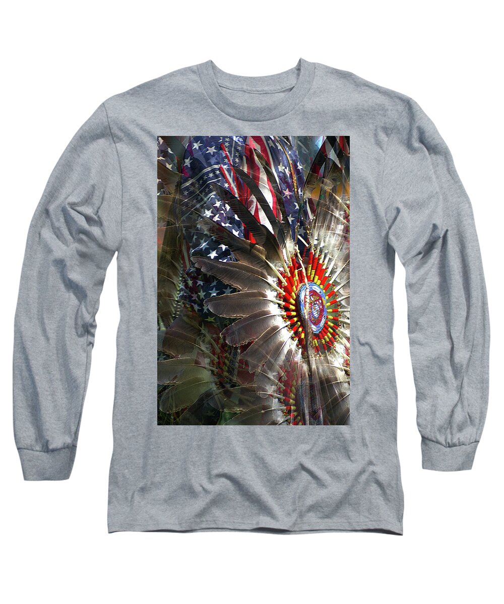 Stars And Stripes Long Sleeve T-Shirt featuring the photograph United We Stand by Randy Pollard